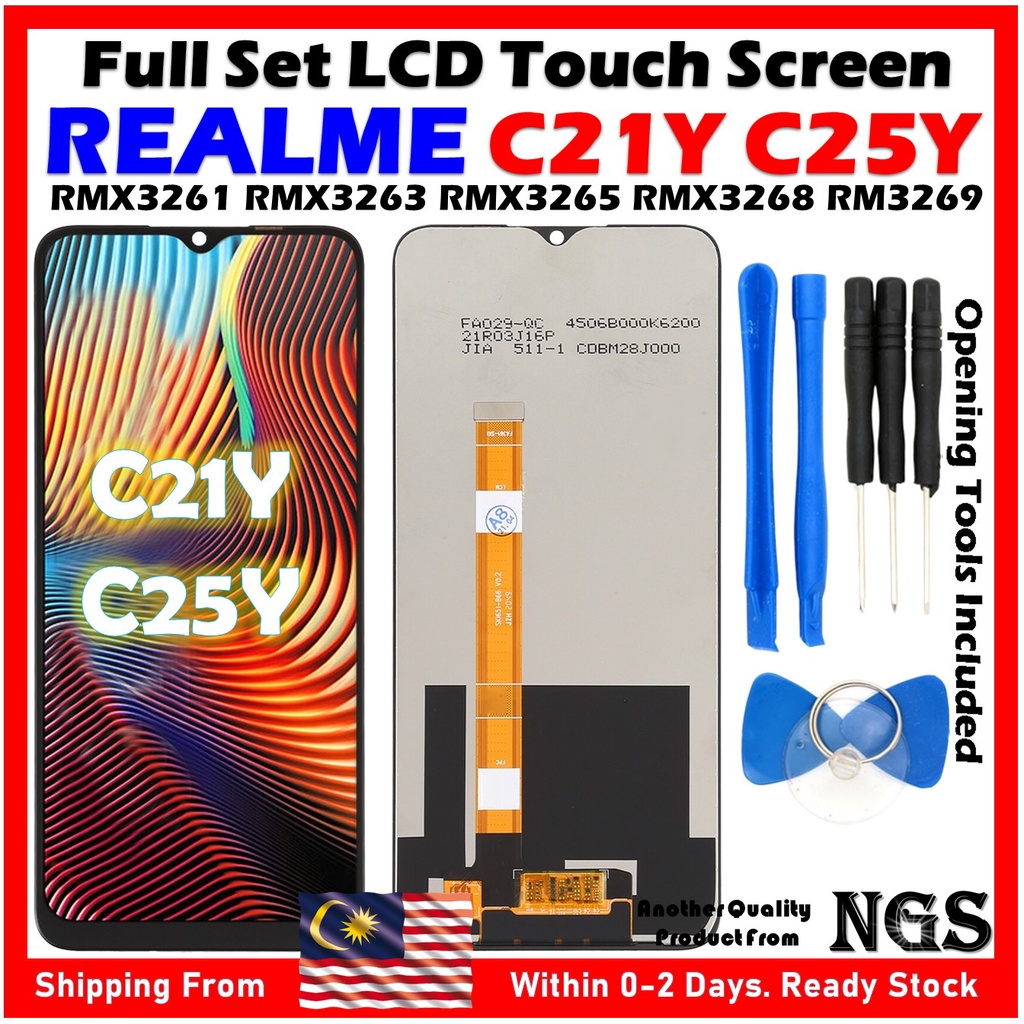 For Realme C21Y / Realme C25Y Display LCD Screen Touch Digitizer