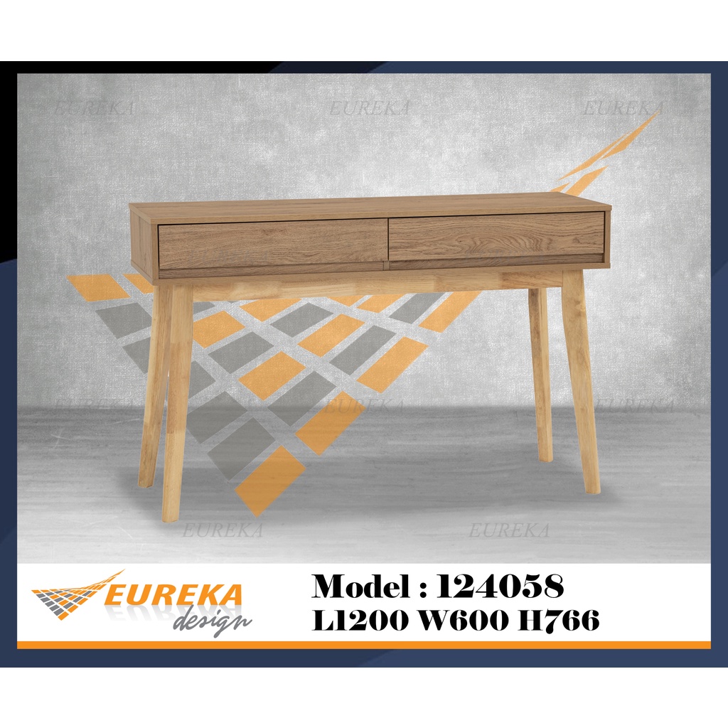 EUREKA DIY 4ft Console Table Drawer Hall Modern Wood / Almari Laci
