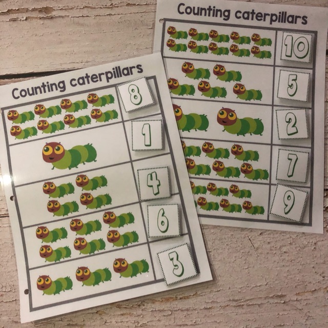 Laminated- counting caterpillar toddler activity | Shopee Malaysia