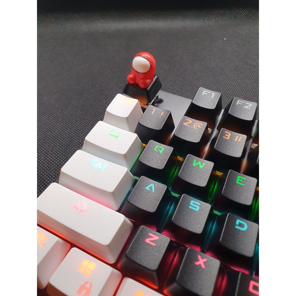 Custom Keycaps Keyboard Among Us Character Game Red Mechanical keyboard
