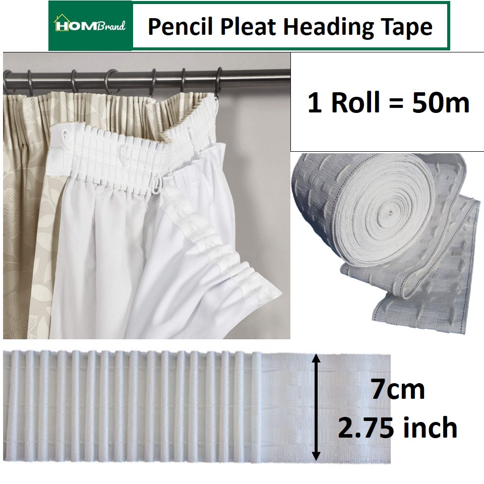 Premium Quality Pinch Pleat Curtain Header Tape 50m Roll For