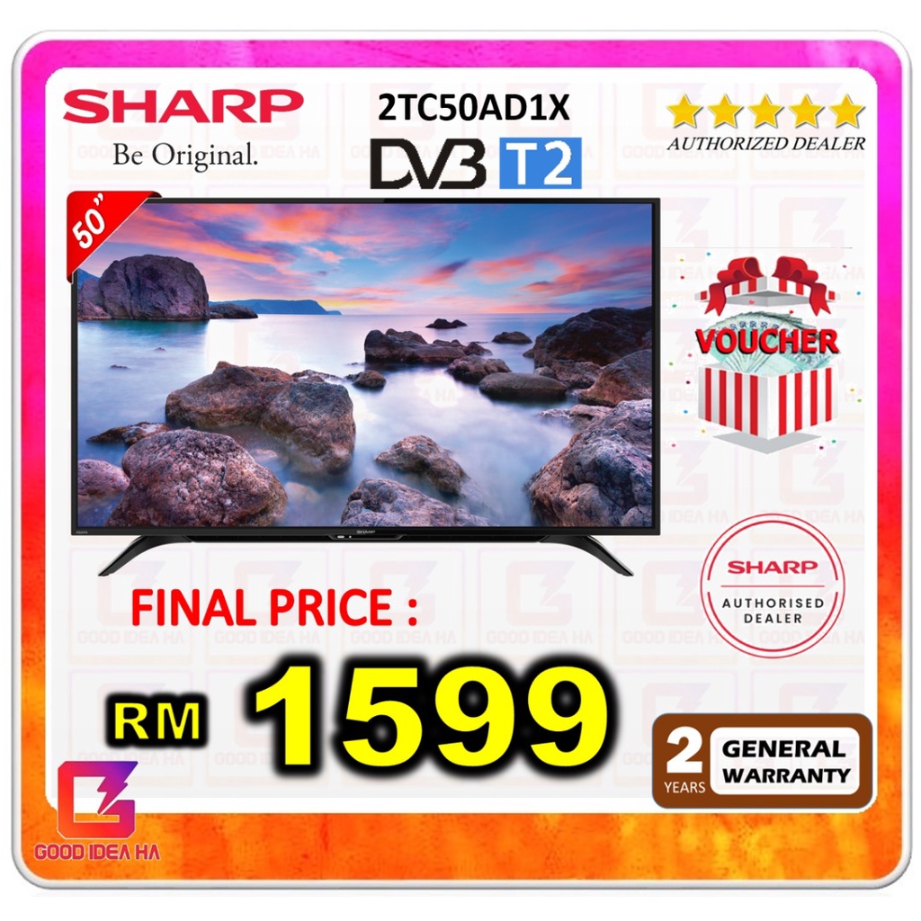 SHARP AQUOS 50 inch FULL HD DIGITAL TV with MYTV ( 2TC50AD1X ) | Shopee