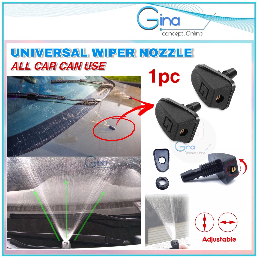 2 PCS Car Universal Wiper Washer Nozzle Jet Sprayer Spray Sprinkler Kit - Foto 4