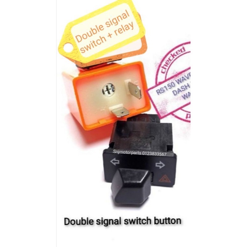 DOUBLE SIGNAL BUTTON RS150 DASH125FI WAVE125i WAVE110 FUTURE DASH2 ...