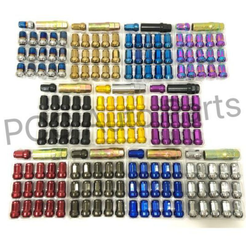 16Biji Special Wheel Lock Nut Skru Lock Nut Sport Rim Nut Tayar Special Nut Sport Rim Special