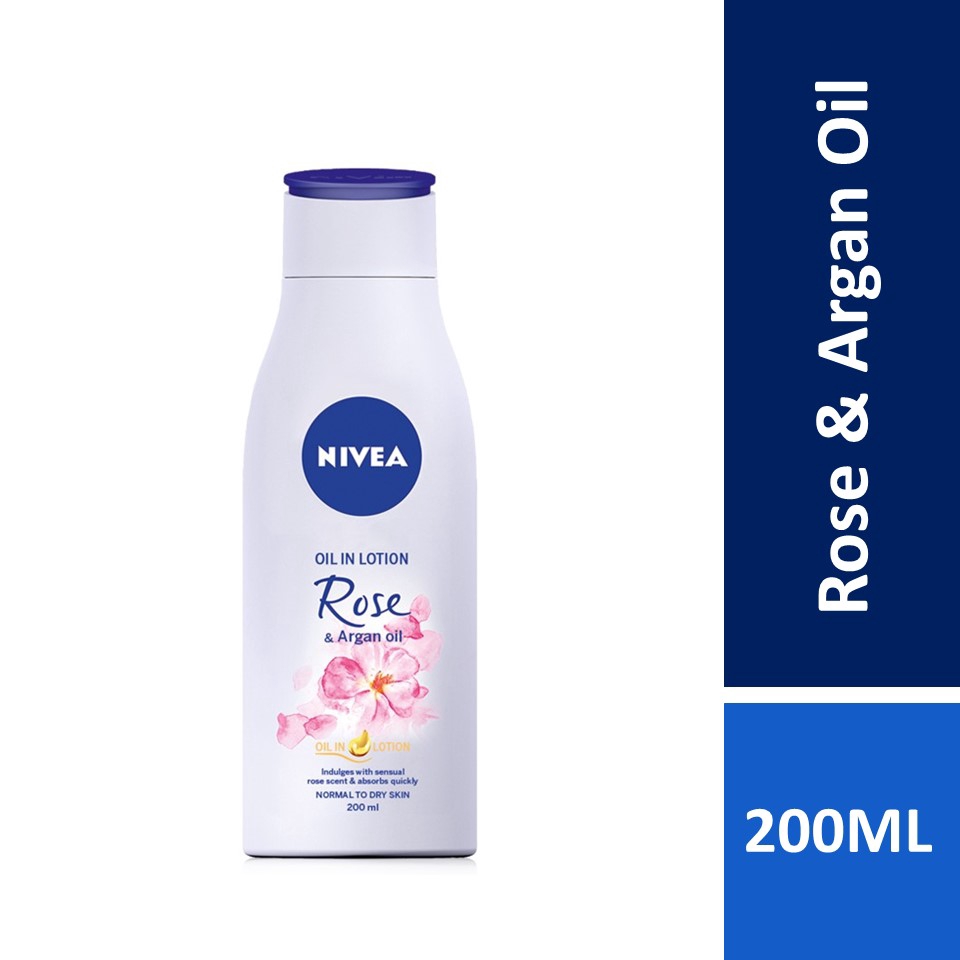 NIVEA Body Lotion Rose & Argan Oil (200ml) Body Moisturizer Hand