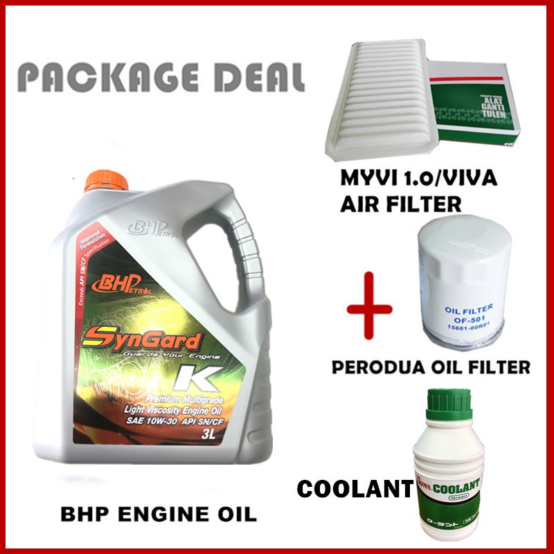 (100 Original Oil)Package BHP Syngard K Engine Oil+ Perodua Oil