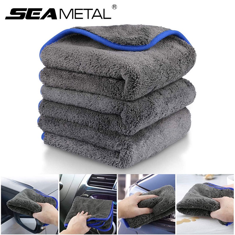 SEAMETAL Car Wash Towel Coral Velvet Drying Towel 1200GSM Super