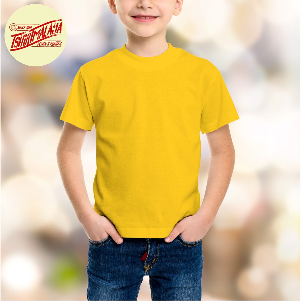 Plain yellow best sale t shirt kids