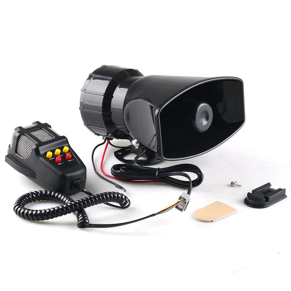 Primo 12V 5 Sounds Car Siren Loud Speaker Electronic Warning Siren ...