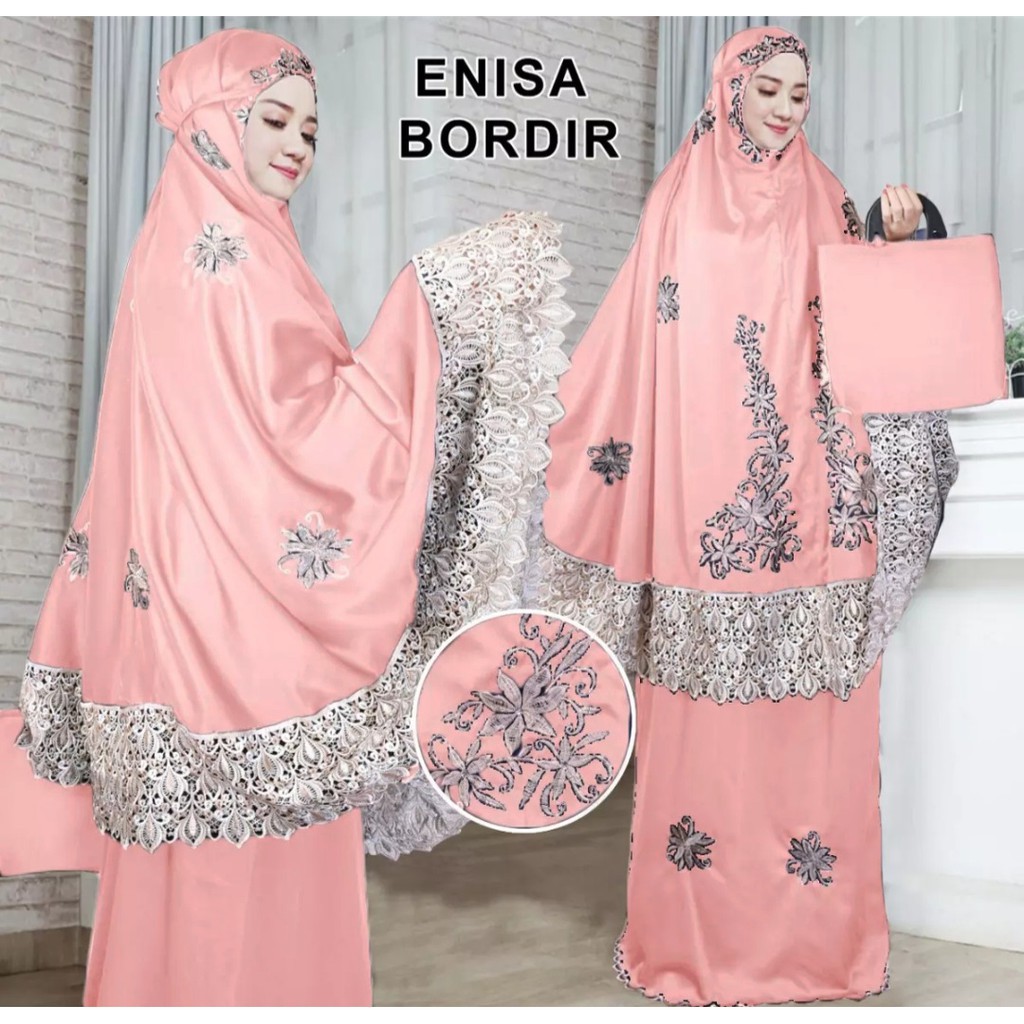 Enisa Embroidered Telekung Prayer Robe | Shopee Malaysia