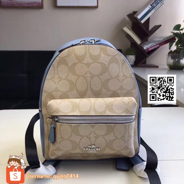 Coach mini charlie signature backpack hot sale
