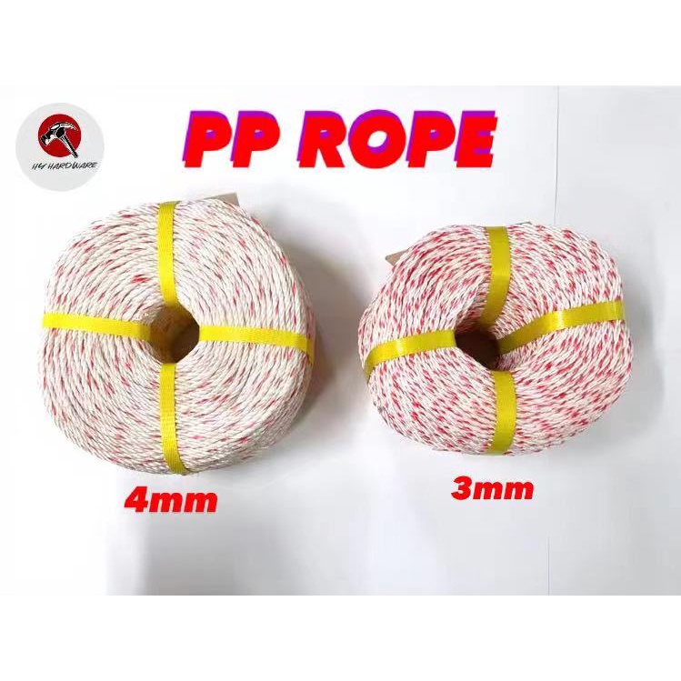 🔥READY STOCK🔥3MM / 4MM Meter POLYPROPYLENE ROPE / PP ROPE / P.P. ROPE ...