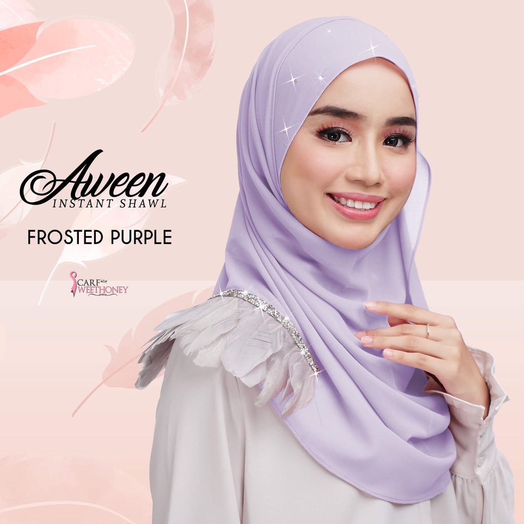 AWEEN Tudung Instant Shawl Chiffon Azkaa Single Loop | Raya by ...