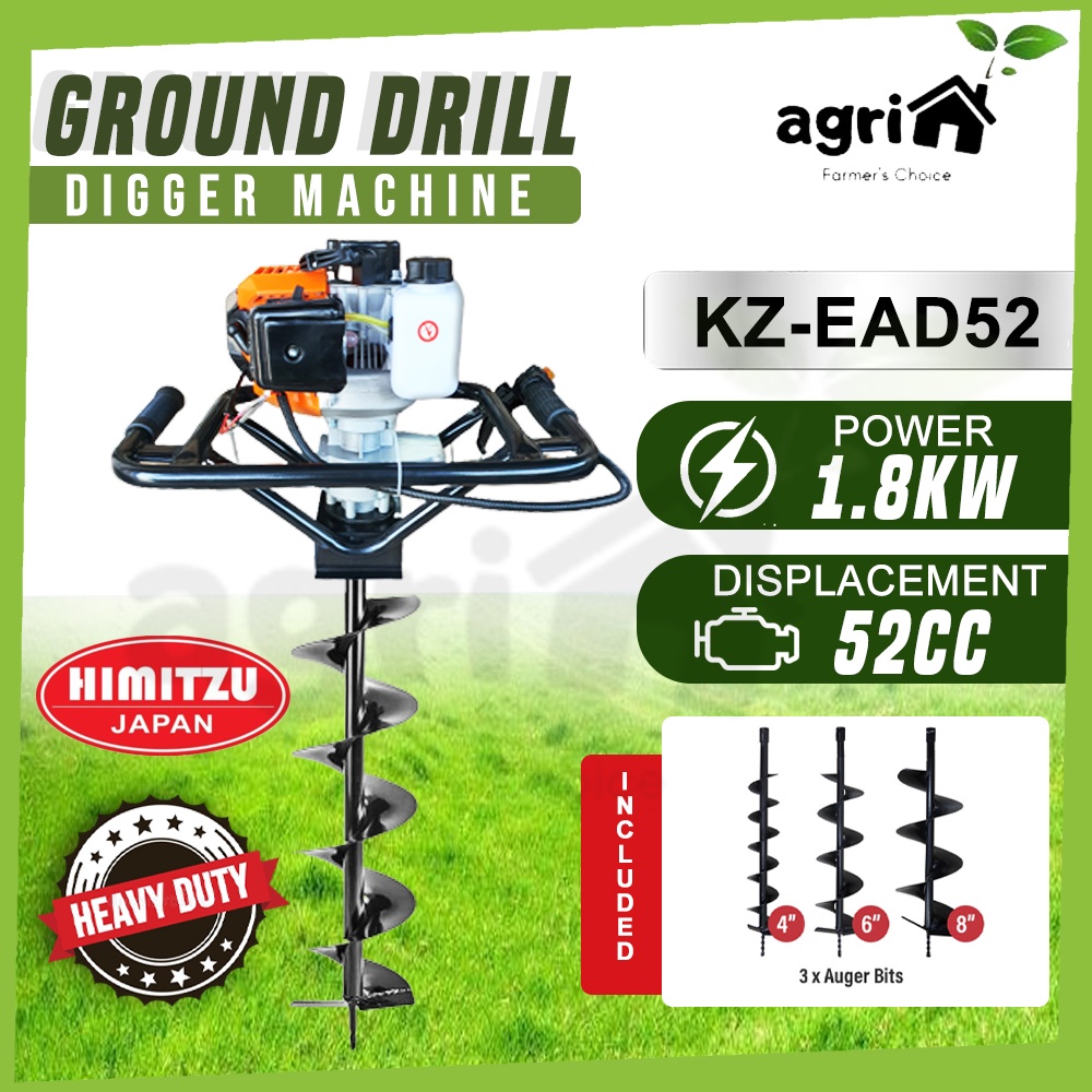 Agrihouse Himitzu Ogawa Soil Earth Auger Machine / Mesin Gerudi Tanah ...