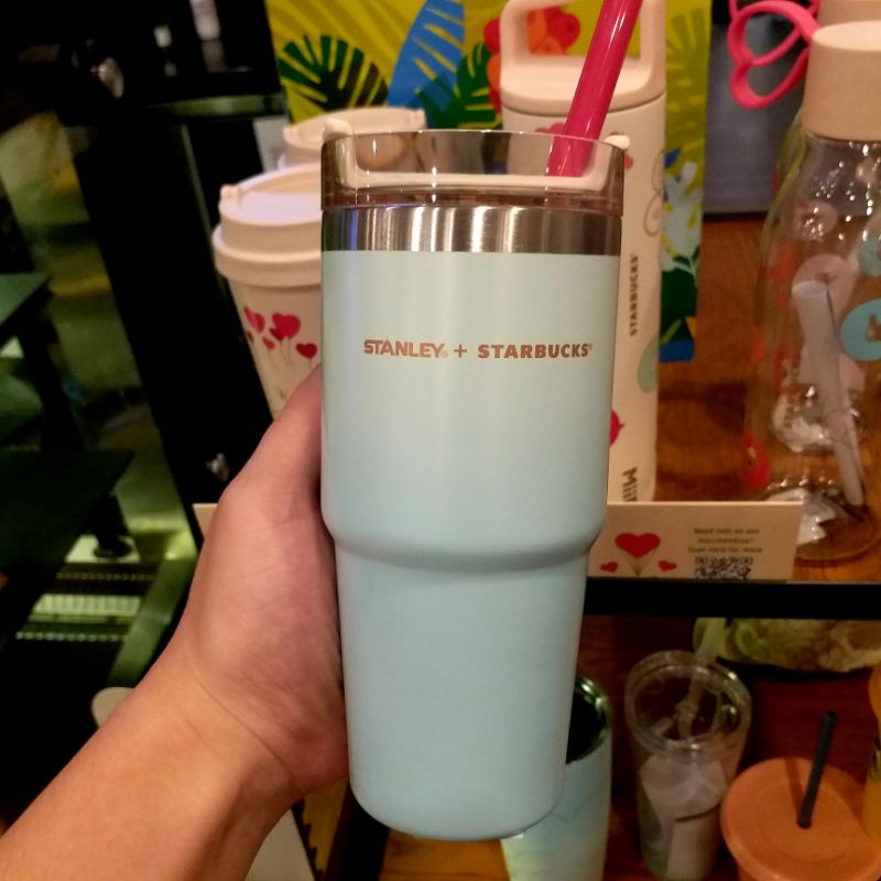 ORIGINAL Starbucks Stanley Light Blue Stainless Steel Vacuum Insulated ...