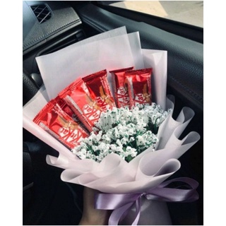 Gubahan Coklat KitKat // Tutorial Chocolate KitKat Bouquet 