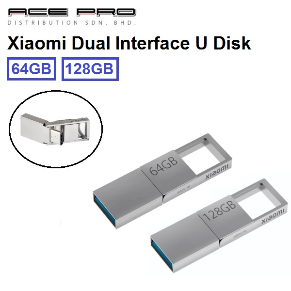 Xiaomi 64GB 128GB Flash Drive USB3.0 U-Disk PenDrives Dual Interface U ...