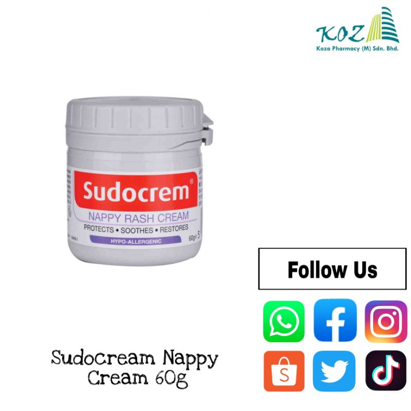 SUDOCREM NAPPY RASH CREAM 60GM Shopee Malaysia