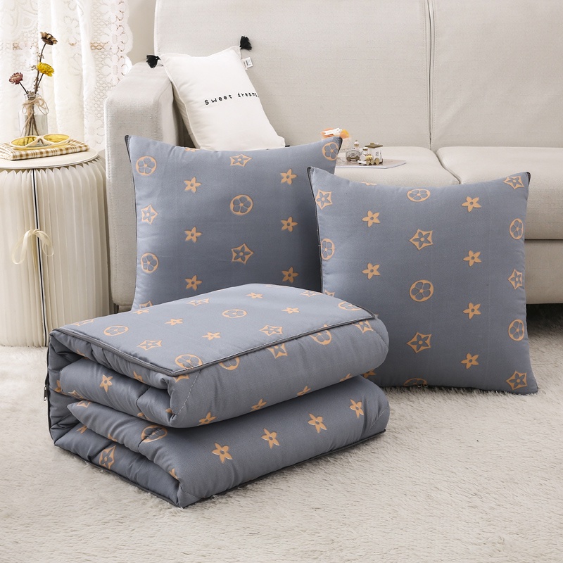 2-in-1 Cushion Pillow Blanket Back Throw Pillows Office Car Office