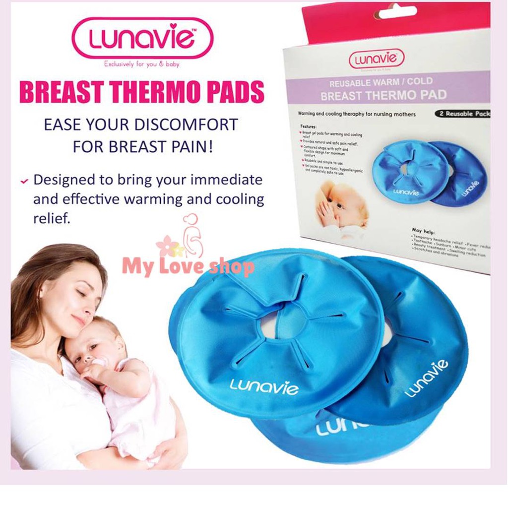 Lunavie Breast Thermo Pad 2 in 1 Reusable Warm / Cold - Nursing ...