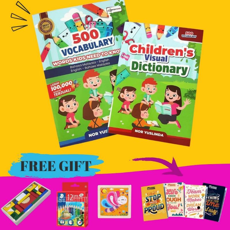 BUKU 500 VOCABULY RMocabulary BM BI + Free Book Dictionary | Shopee ...