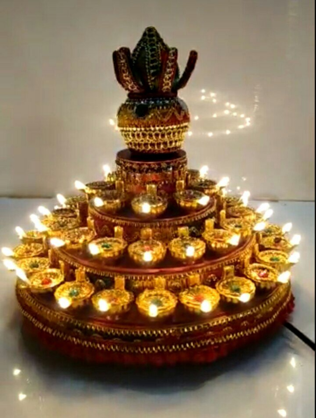 Deepak Revolving Kalash LED Light Diya Thali | Shopee Malaysia