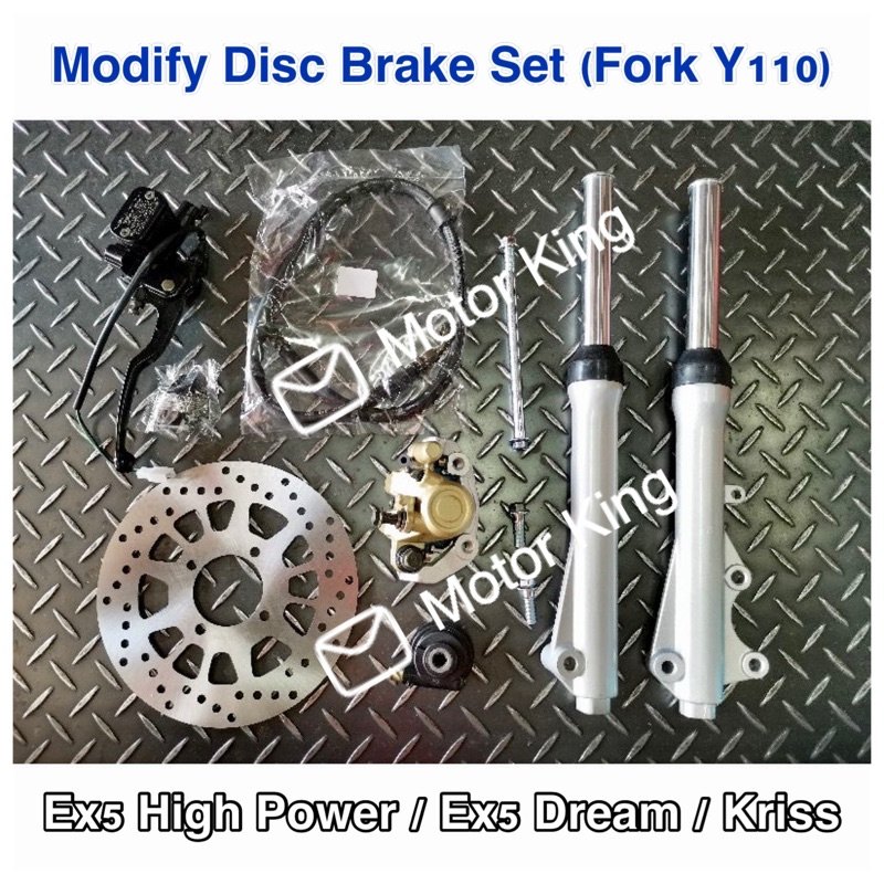 YAMAHA Y110 SS FORK & BRAKE PACKAGE SET MODIFY DISK BREK ( KRISS ...