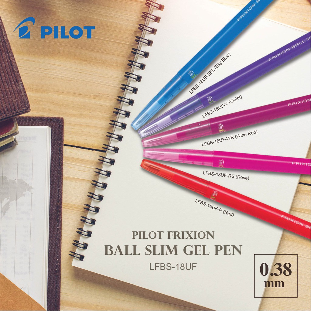 Pilot FriXion Ball Slim Gel Pen - 0.38 mm - Wine Red