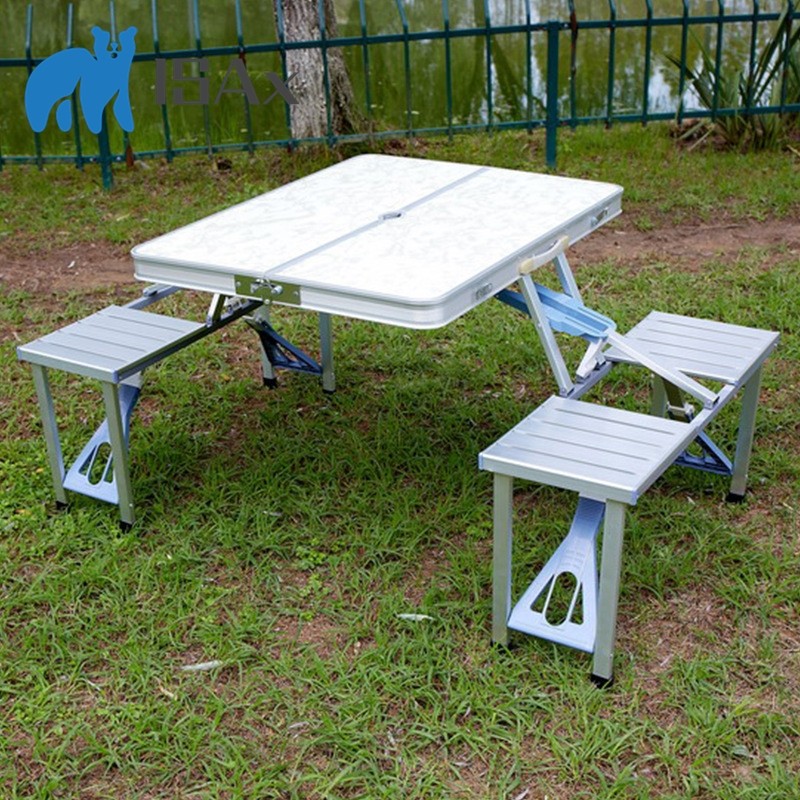 ISAx_Outdoor Folding Tables and Chairs One Table and Four Chairs Movable Simple Portable