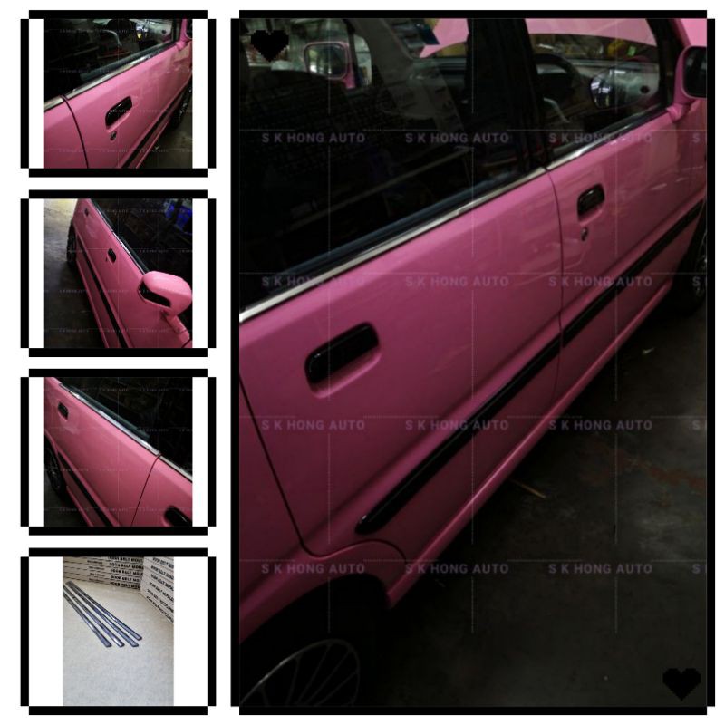 perodua kenari door window trim chrome caver / door belt moulding