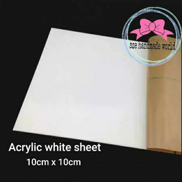 Acrylic Board Plexiglass white plastic Sheet 10cm x10cm Shopee Malaysia