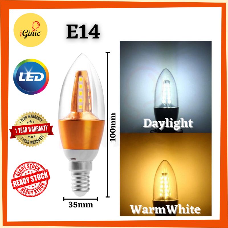 E14 / E27 LED Candle Bulb 5W Led Energy Saving Candle Light Bulb LED
