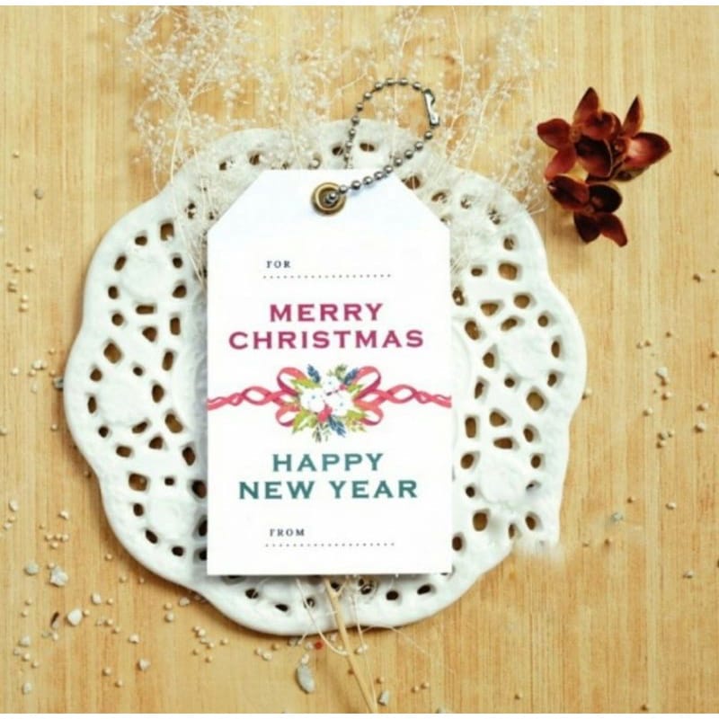 Hang Tag Greeting Card Delivery Card Merry Christmas Happy New Year Hangtag (Minimum Order 20pcs
