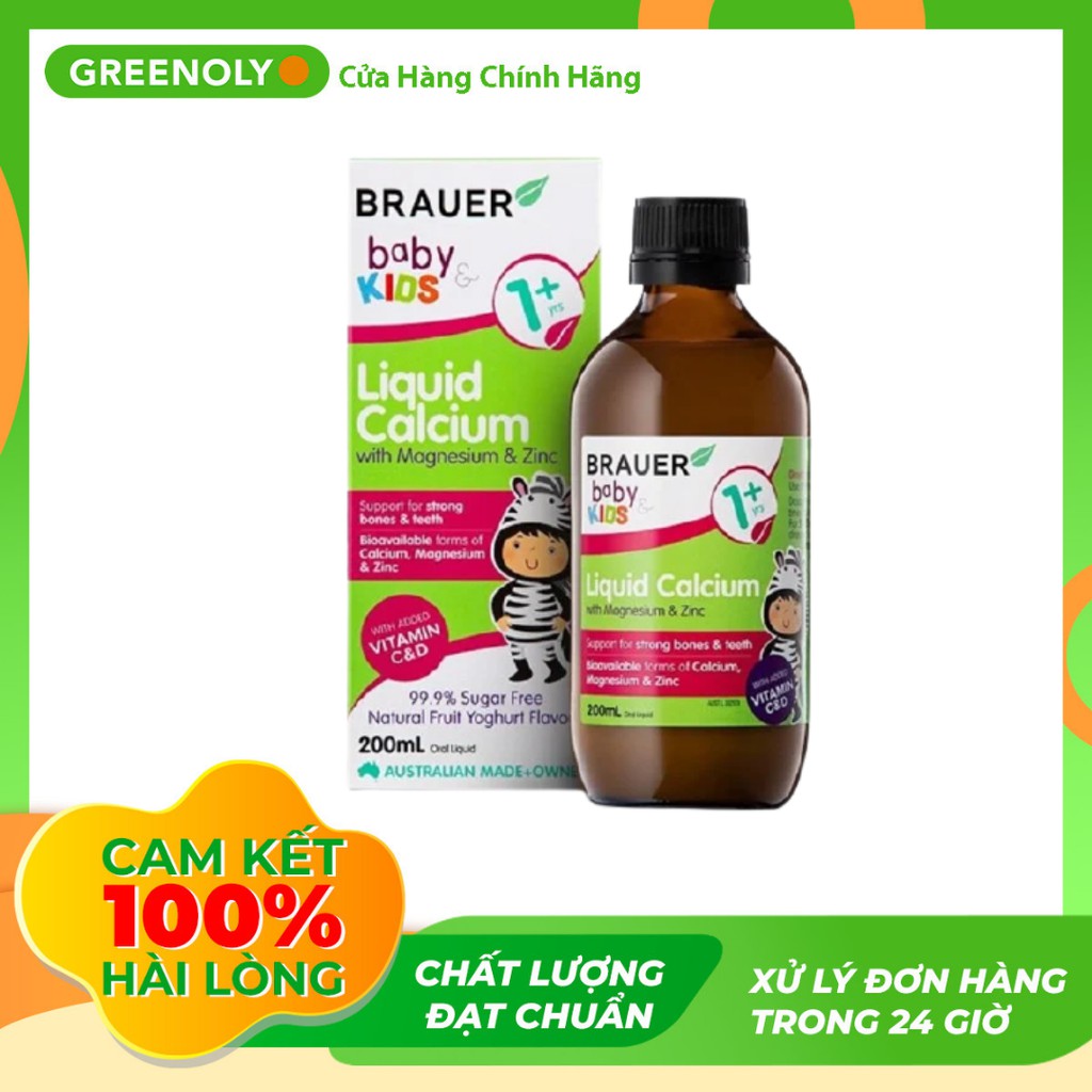 Brauer Magnesium and Zinc Supplements For Children Liquid Calcium with