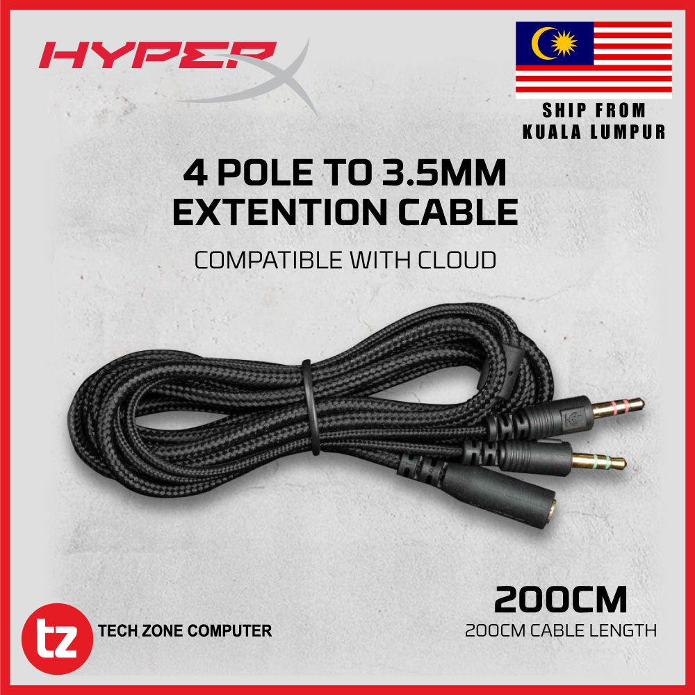 Hyperx cloud 2 on sale extension cable