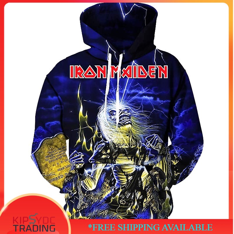 3d iron 2025 maiden hoodie