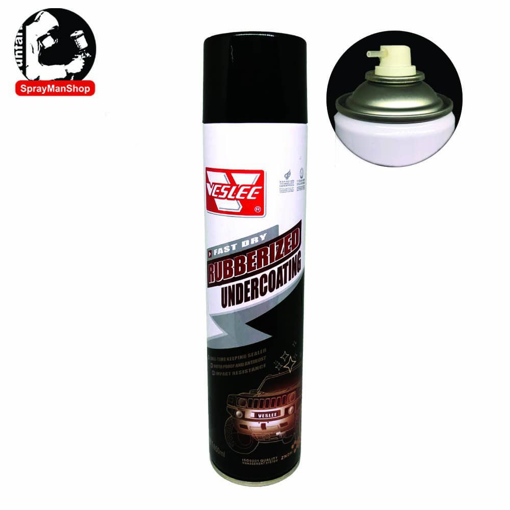 Veslee Anti Rust Spray Rubberized Undercoating Black 650ml Aerosol