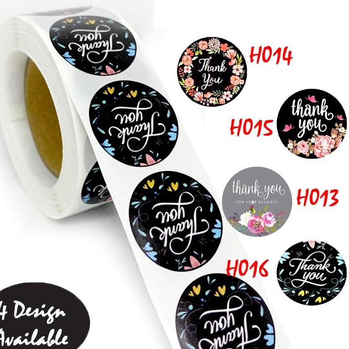 [Ready Stock] 500pcs Round Thank You Sticker White Labels Sticker For ...