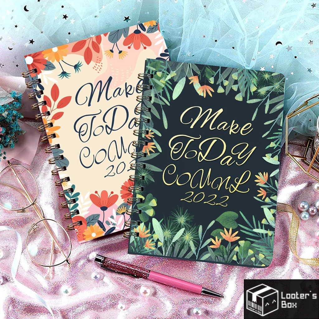 [CLEARANCE] 2022 Motivation Daily Planner Spiral Ring Notebook with ...