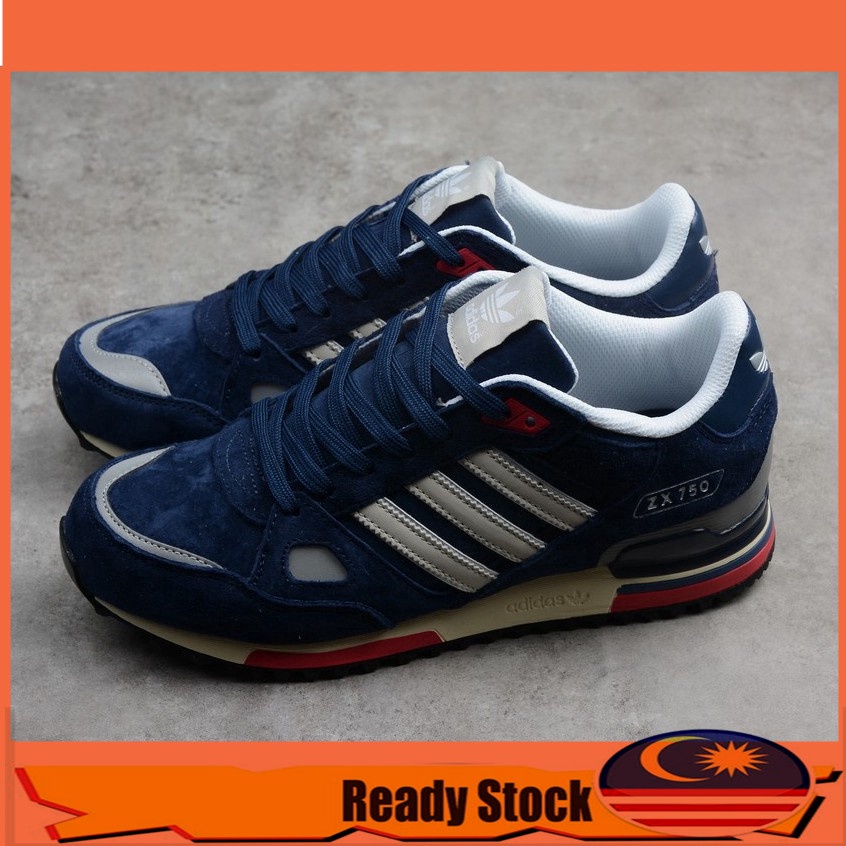 Men s Adida ZX 750 Navy BlueWhite 36 45 Shopee Malaysia