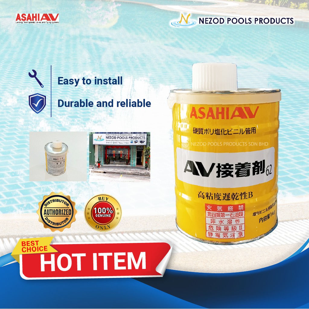 ASAHI AV62 1KG-Slow Dry - GLUE ASAHI - SWIMMING POOL / NEZOD POOLS