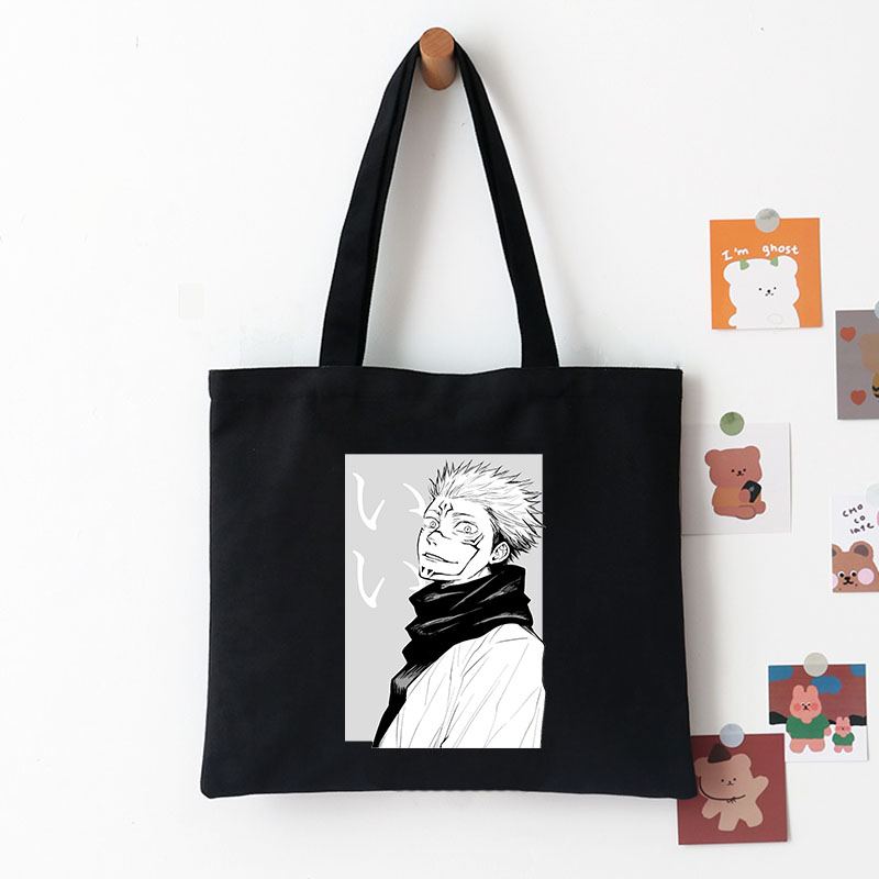 🍁Ready Stock 🍁Japanese Anime Jujutsu Kaisen Canvas Bag with Zip ...