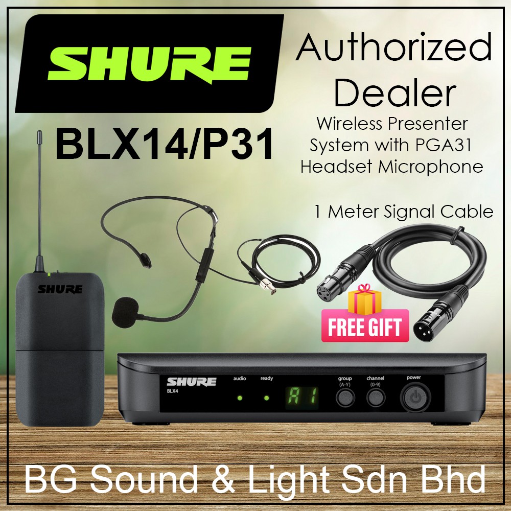 Shure - BLX14E / PGA31 Wireless Headworn Microphone