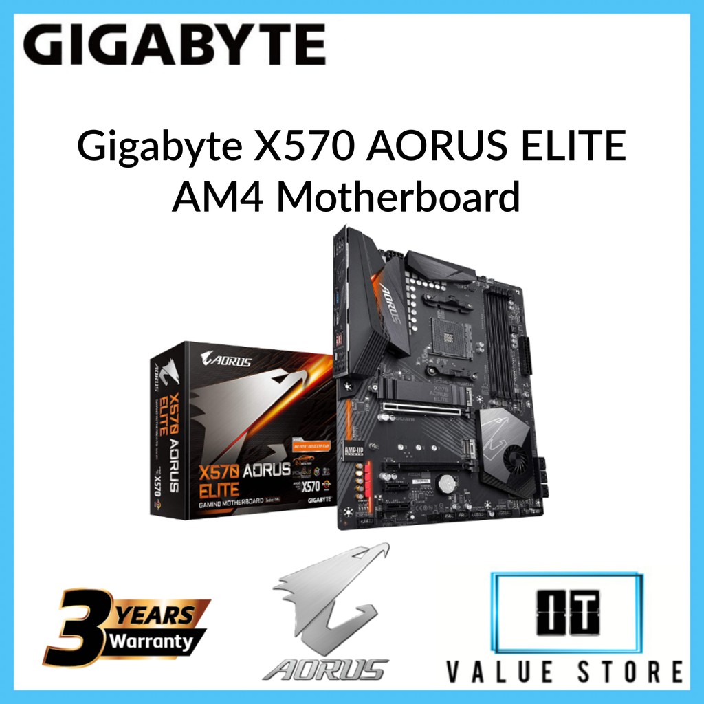 Gigabyte X570 Aorus Elite AM4 ATX Motherboard (X570 AORUS ELITE ...