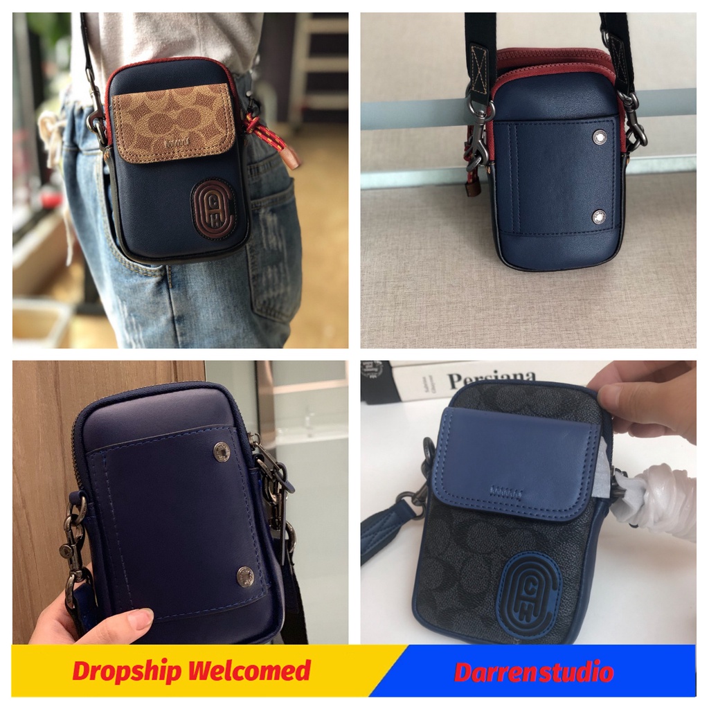 Men's Cellphone Bag c0hc Mini Sling Bag New Men's Camera Bag Leather