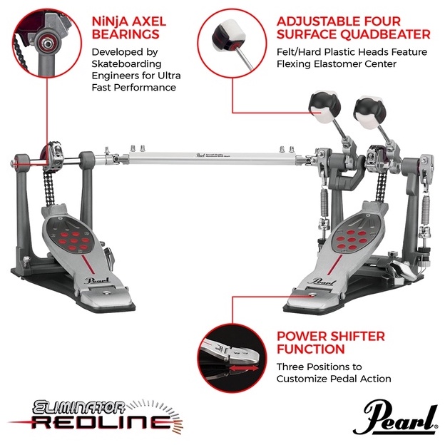 pearl redline double pedal