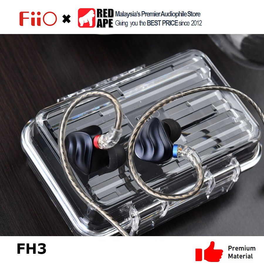 Fiio Fh3 Beryllium Plated Diaphragm Dynamic Driver With 2 Knowles Ba