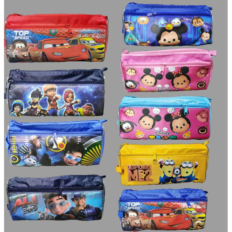 DOUBLE ZIP CUTE CARTON PENCIL POUCH PENCIL BOX PENCIL CAD DISNEY Shopee Malaysia