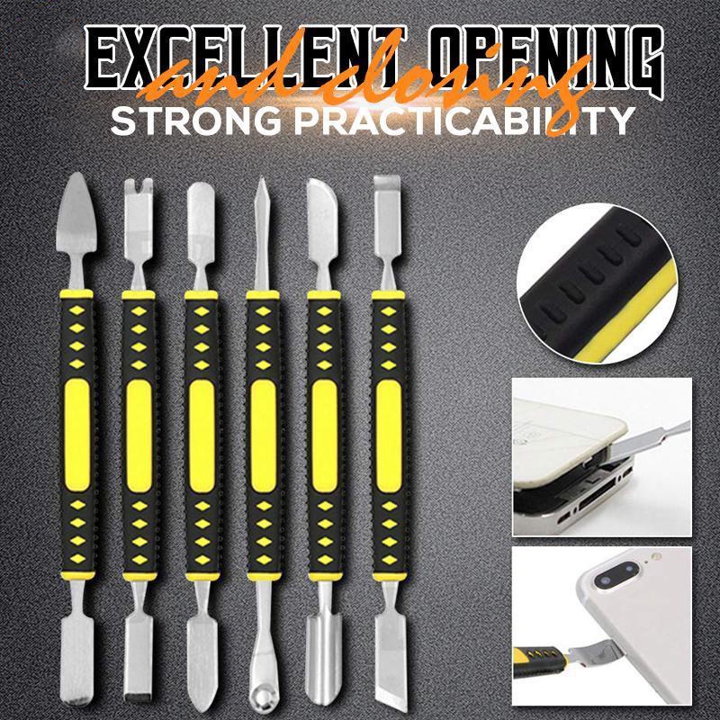 6 Pcs Metal Crowbar Steel Pry Universal Disassemble Tool For DIY Phone ...